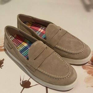 Cole Haan Beige Loafers with White Sole